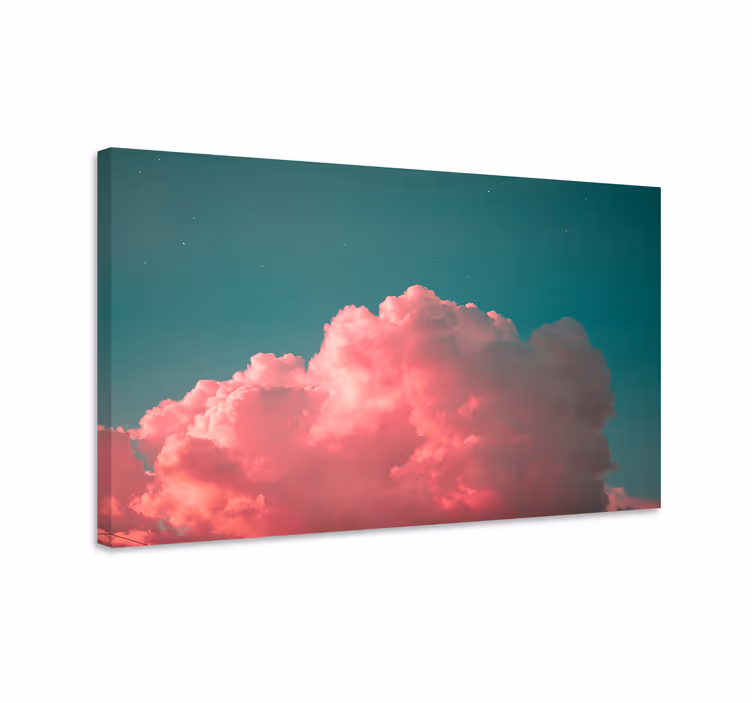 Cuadro paisajes formación de nubes rosas - TenVinilo