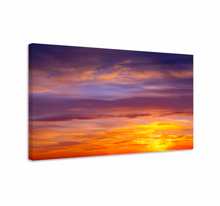 Cuadro paisajes Colorido atardecer colores estéticos - TenVinilo