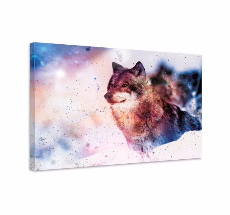 Cuadro perro majestuoso retrato de lobo - TenVinilo