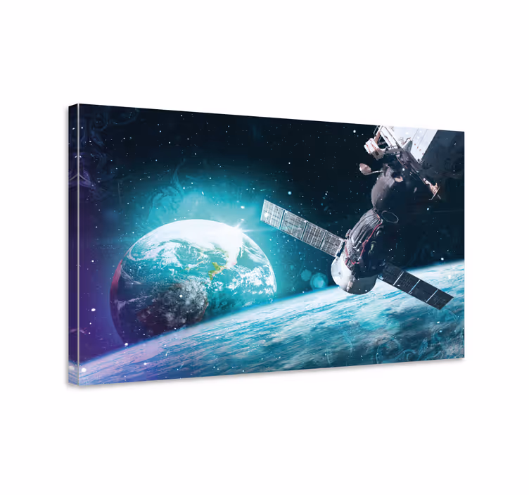 Cuadro mapamundi escena de exploración espacial - TenVinilo