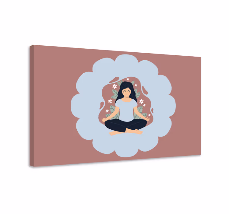 Cuadro mandala aura floral meditativa - TenVinilo