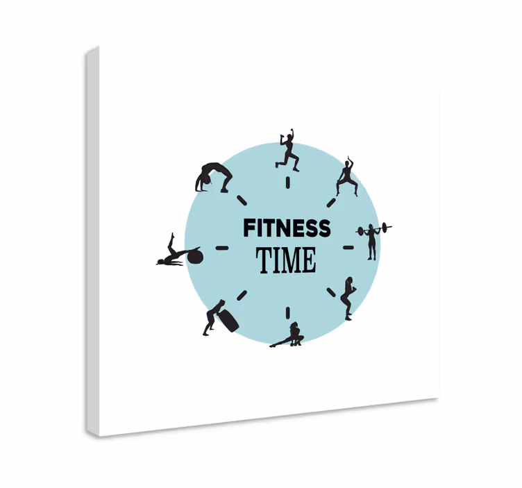 Cuadro deporte reloj de tiempo de fitness - TenVinilo