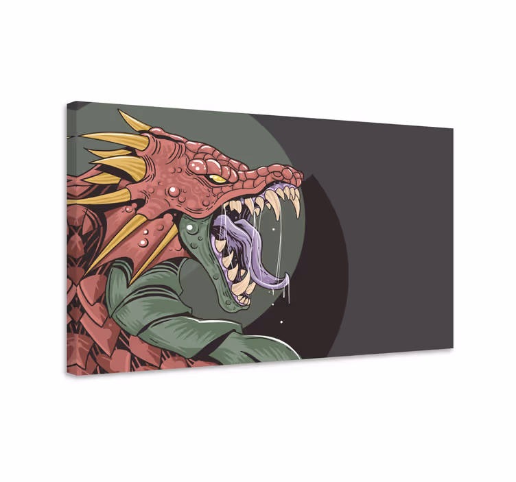 Cuadro dinosaurios criatura dragón feroz - TenVinilo