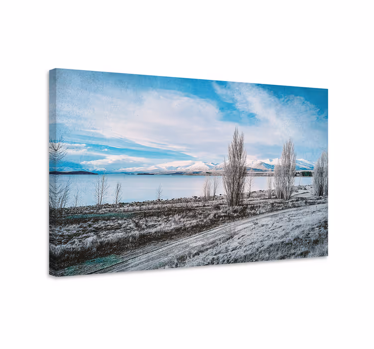 Cuadro paisajes paisaje sereno del lago - TenVinilo