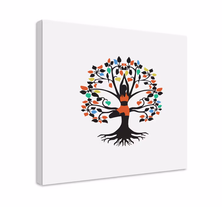 Cuadro de flores esencia arbórea de la vida - TenVinilo