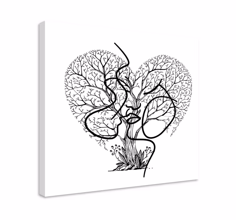Cuadro árboles Árboles en forma de corazón - TenVinilo