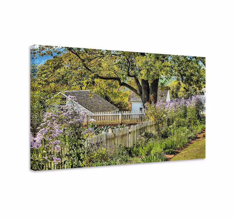 Cuadro paisajes sendero encantador en jardín - TenVinilo