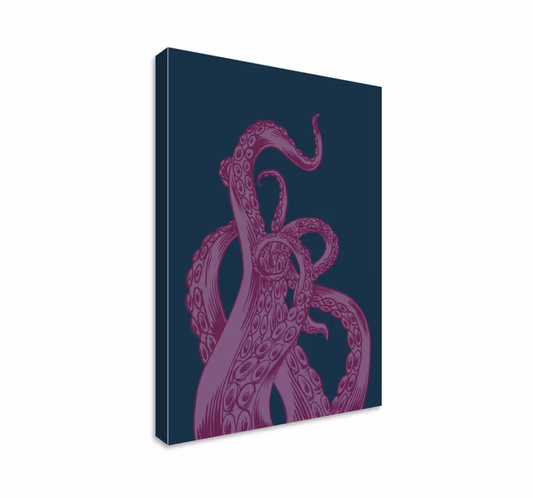 Cuadro peces diseño tentáculos de pulpo - TenVinilo