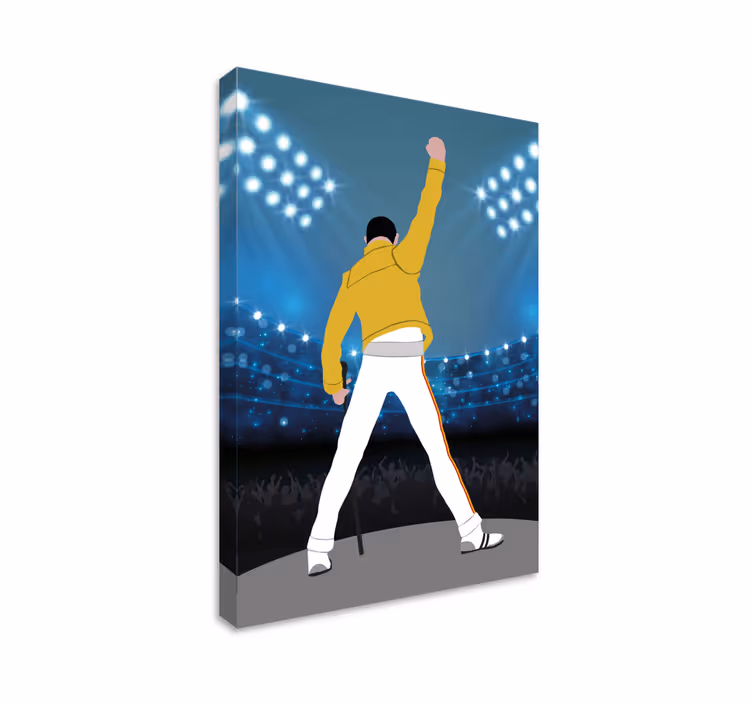 Cuadro musical Freddie en wembley - TenVinilo