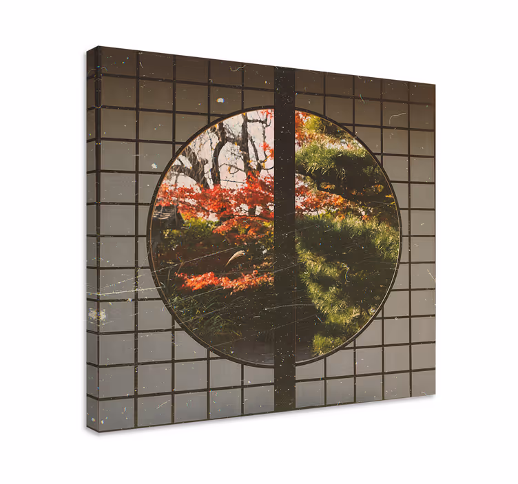Cuadro paisajes jardín japonés sereno - TenVinilo