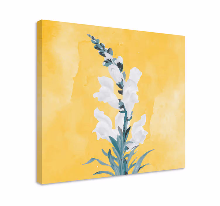 Cuadro de flores pétalos blancos sutiles - TenVinilo