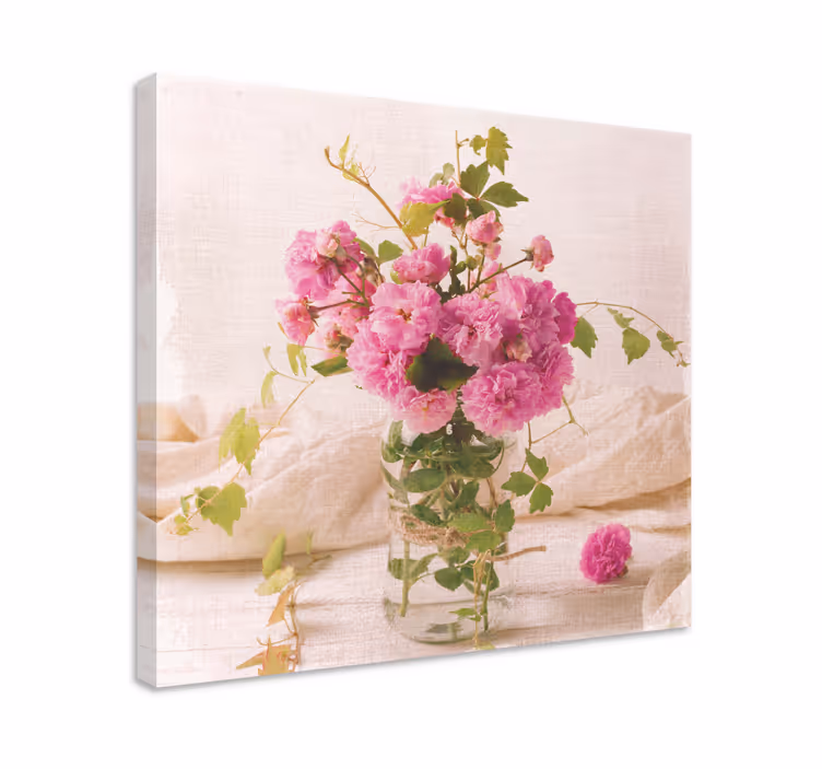 Cuadro de flores composición botánica blush - TenVinilo
