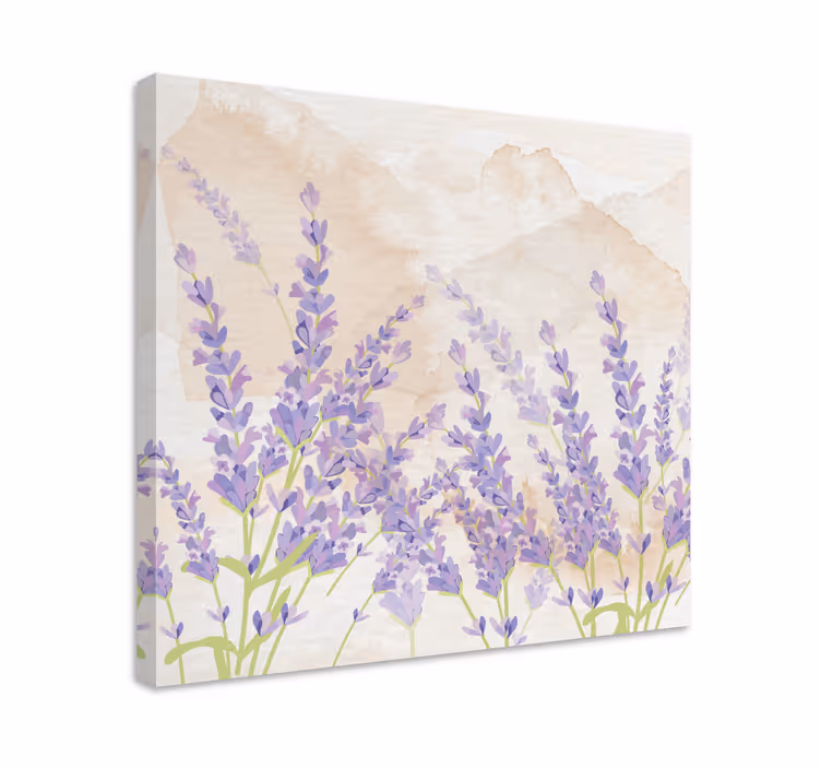Cuadro de flores campo de lavanda sereno - TenVinilo