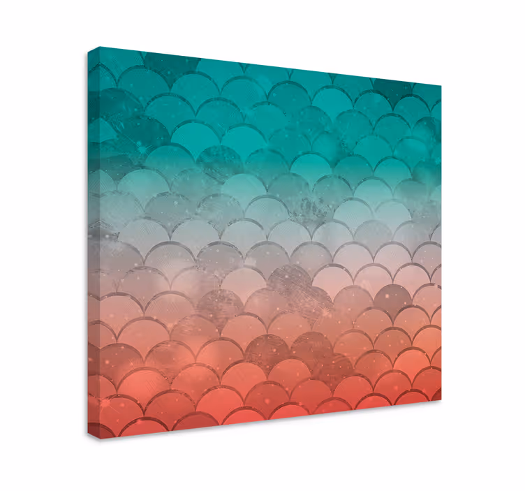 Cuadro geométrico olas de patrón curvado - TenVinilo