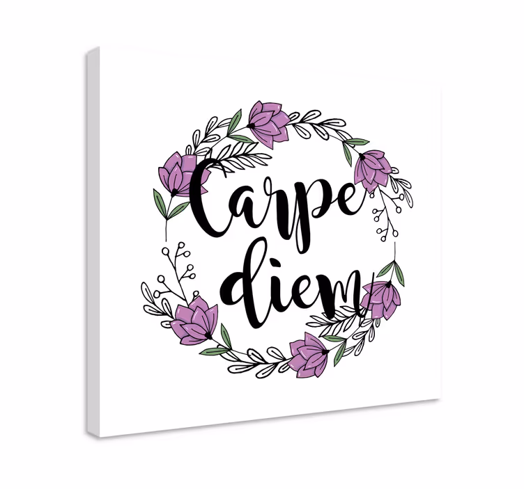 Cuadro frase diseño de cita floral - TenVinilo