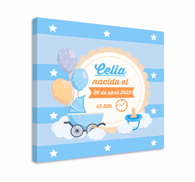 Cuadro para bebés celebración de anuncio de bebé - TenVinilo