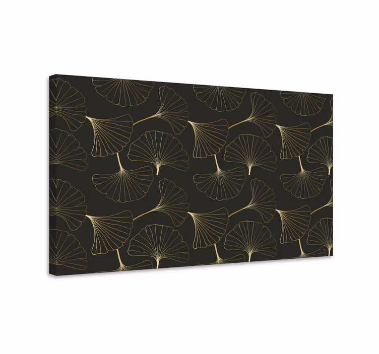 Cuadro de flores hojas de ginkgo elegantes - TenVinilo
