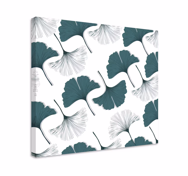 Cuadro de flores motivos de hoja de ginkgo - TenVinilo