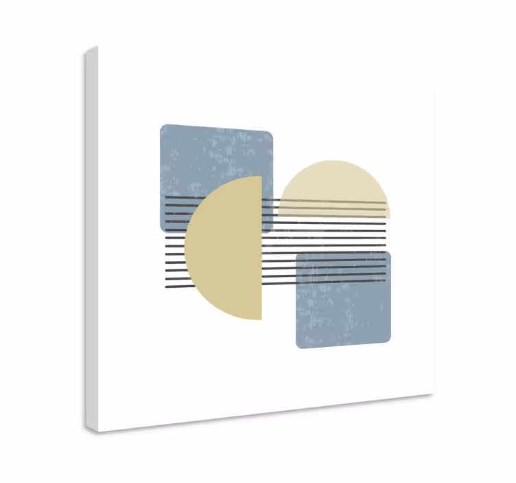Cuadro geométrico formas circulares abstractas - TenVinilo