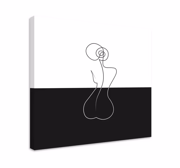 Cuadro abstracto arte de líneas minimalista - TenVinilo