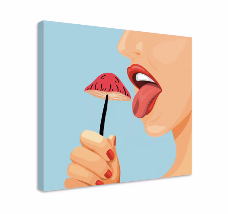 Cuadro bodegones deliciosa tentación de fresa - TenVinilo