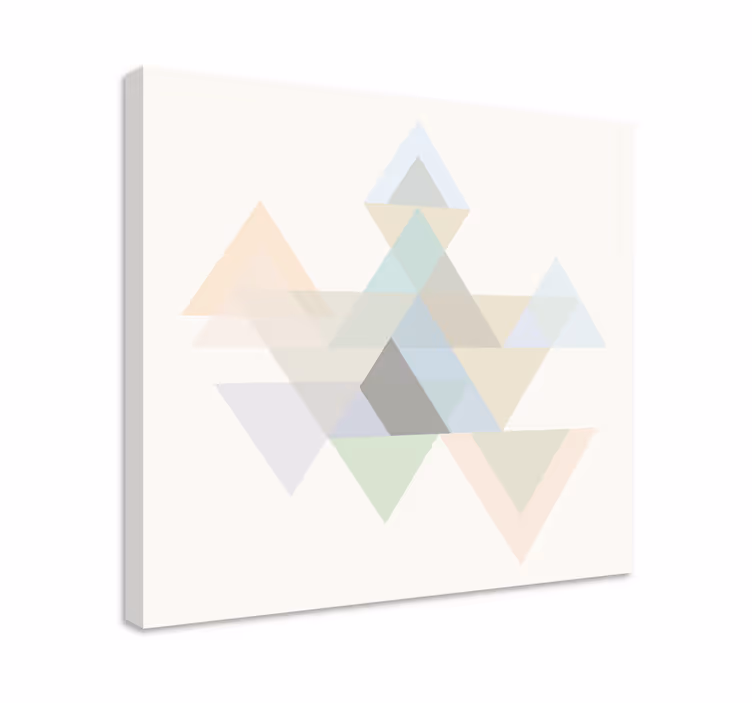 Cuadro geométrico diseño de triángulos abstractos - TenVinilo