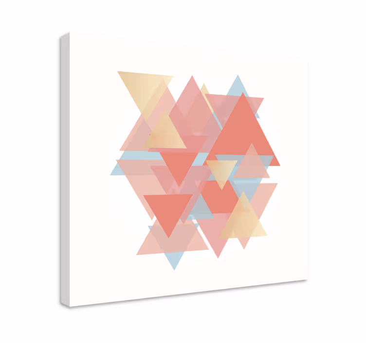 Cuadro geométrico triángulos superpuestos - TenVinilo