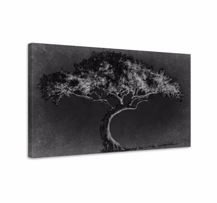Cuadro árboles silueta de Árbol solitario - TenVinilo