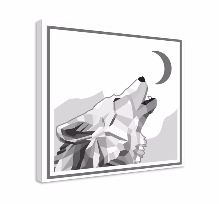 Cuadro perro lobo aullador - TenVinilo