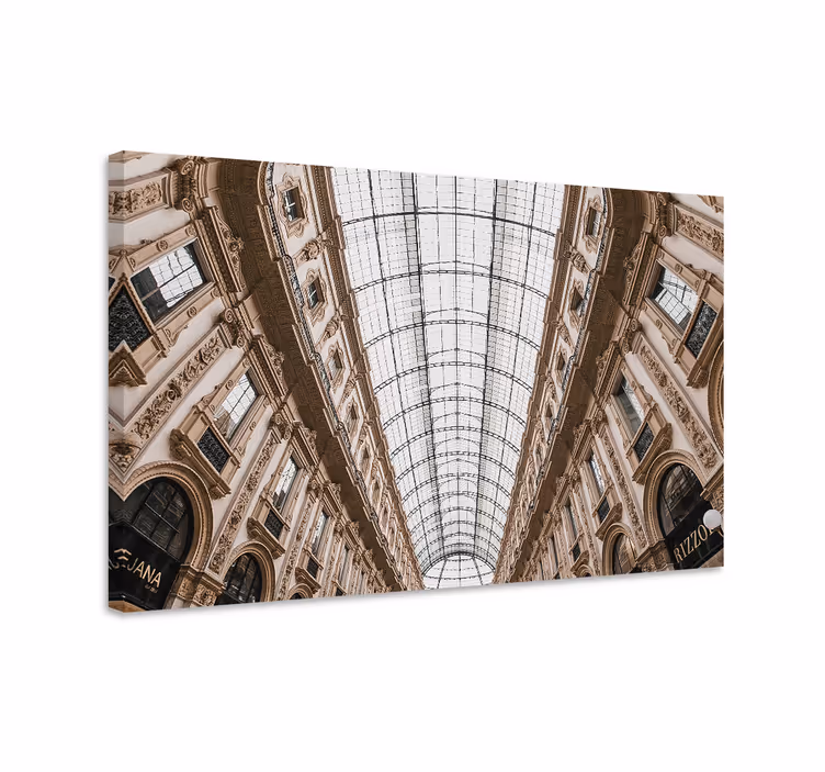Cuadro ciudades perspectiva de la galería de milán - TenVinilo