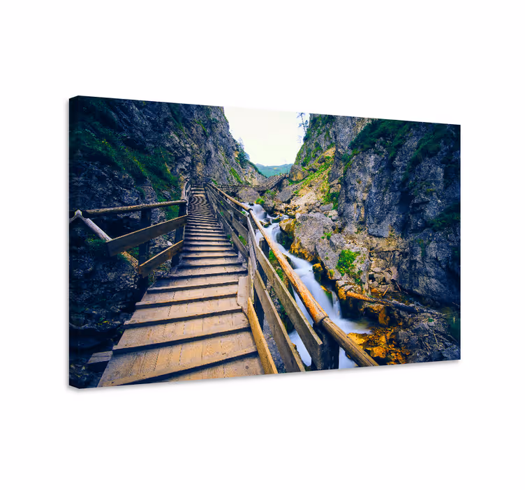 Cuadro paisajes sendero del río escénico - TenVinilo