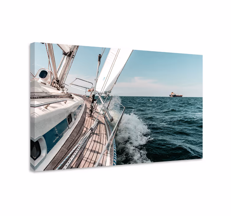 Cuadro marinero aventura en yate de vela - TenVinilo