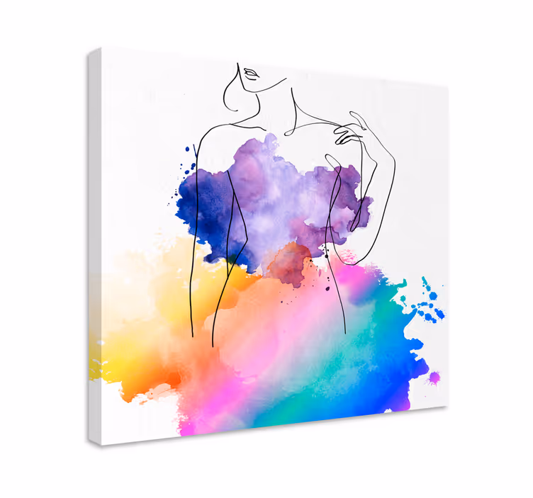 Cuadro de personas silueta femenina abstracta - TenVinilo