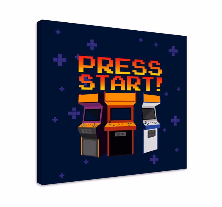 Cuadro videojuego máquinas de arcade retro - TenVinilo