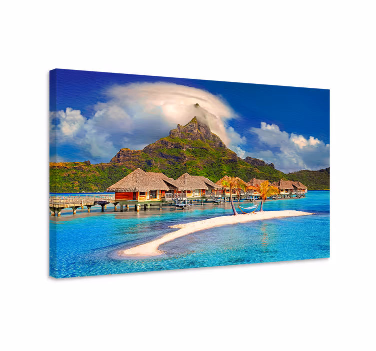 Cuadro paisajes paraíso de isla tropical - TenVinilo
