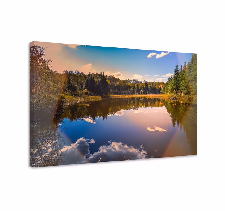 Cuadro paisajes reflejo de agua serena - TenVinilo