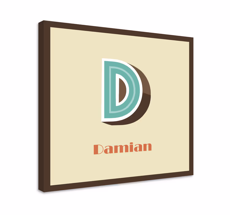 Cuadro personalizable Letras en 3D - TenVinilo
