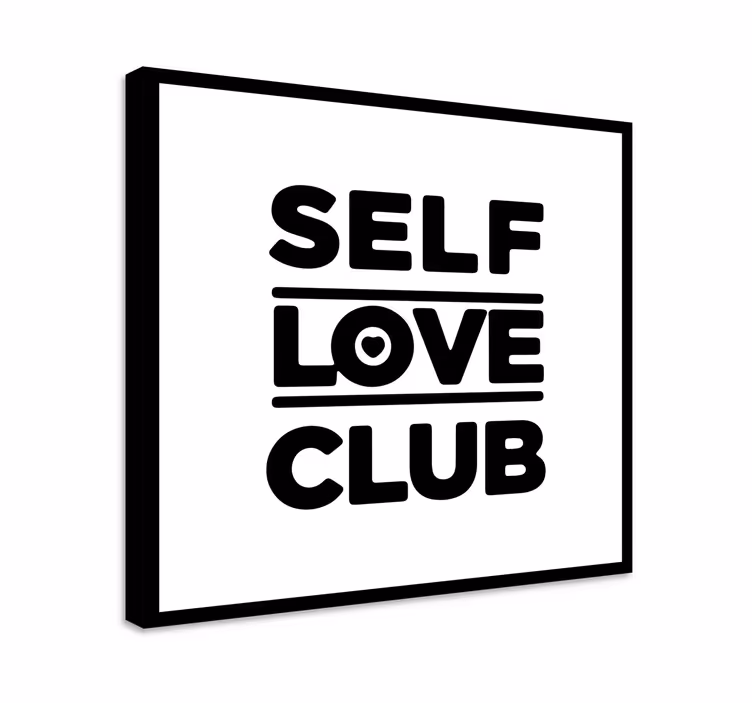 Cuadro frase motivadora club del amor propio - TenVinilo