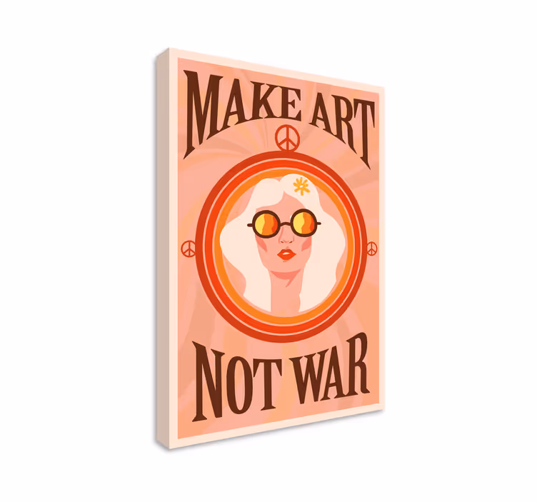 Cuadro frase Haz arte no la guerra - TenVinilo