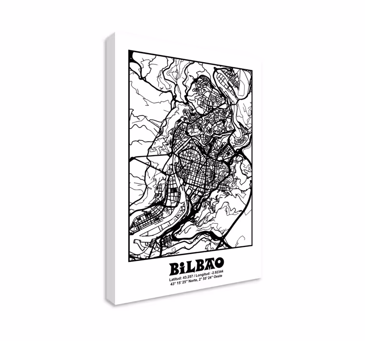 Cuadro con Bilbao topográfico - TenVinilo