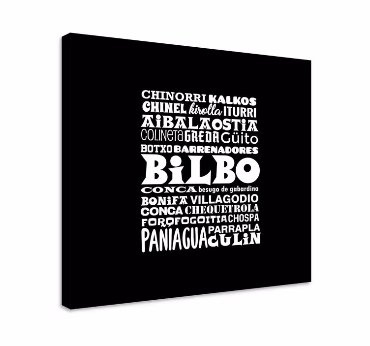 Cuadro ciudades palabras de Bilbao - TenVinilo