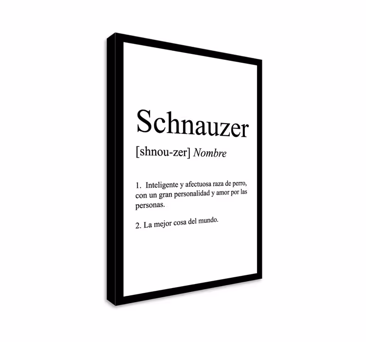 Cuadro perro definición schnauzer - TenVinilo