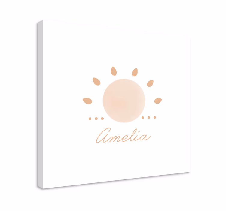 Cuadro nórdico sol minimalista abstracto - TenVinilo