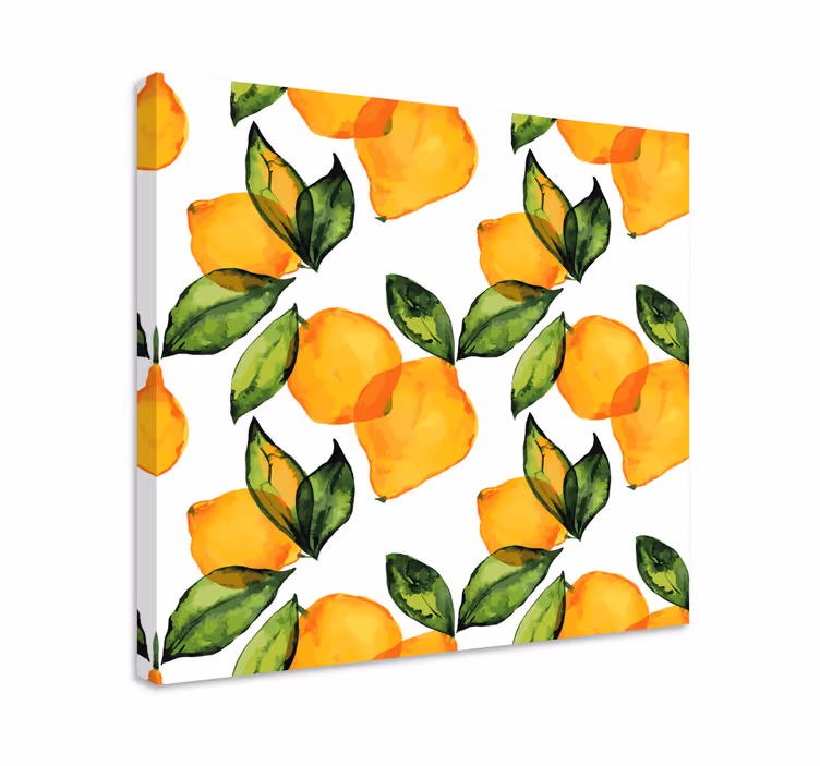 Cuadro de flores Limón estilo mediterráneo - TenVinilo