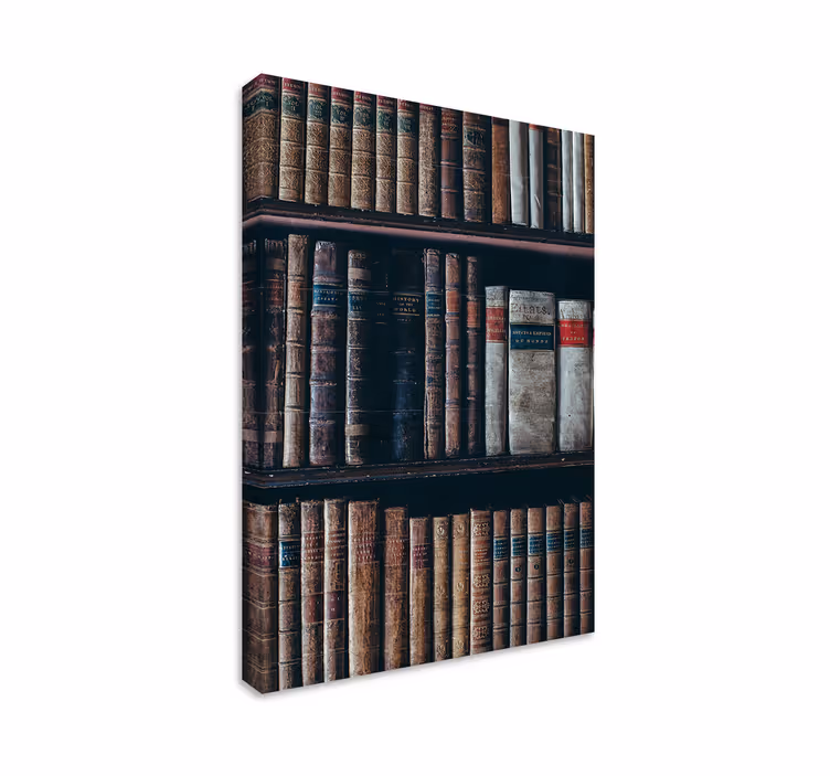 Cuadro retro vintage libros antiguos - TenVinilo