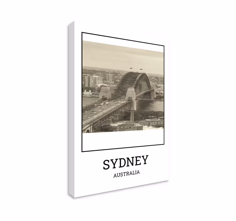 Cuadro de ciudades Sydney beige - TenVinilo