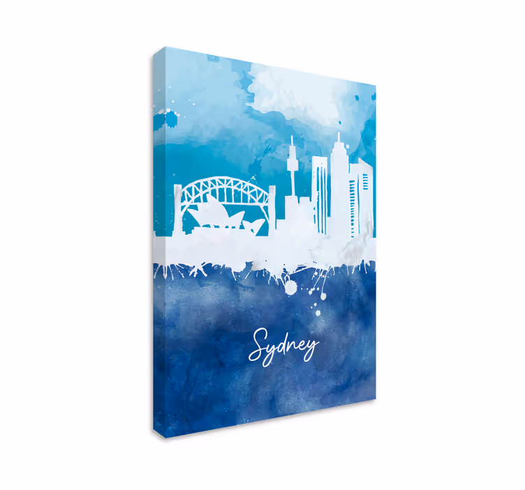 Cuadro de ciudades skyline Sydney acuarela - TenVinilo