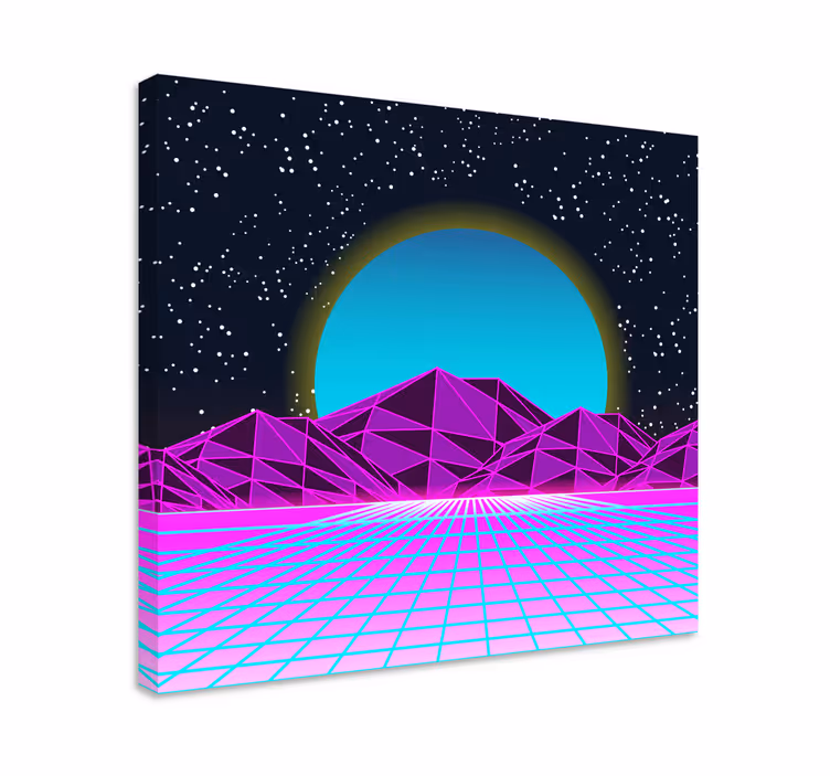 Cuadro colorido retrowave - TenVinilo
