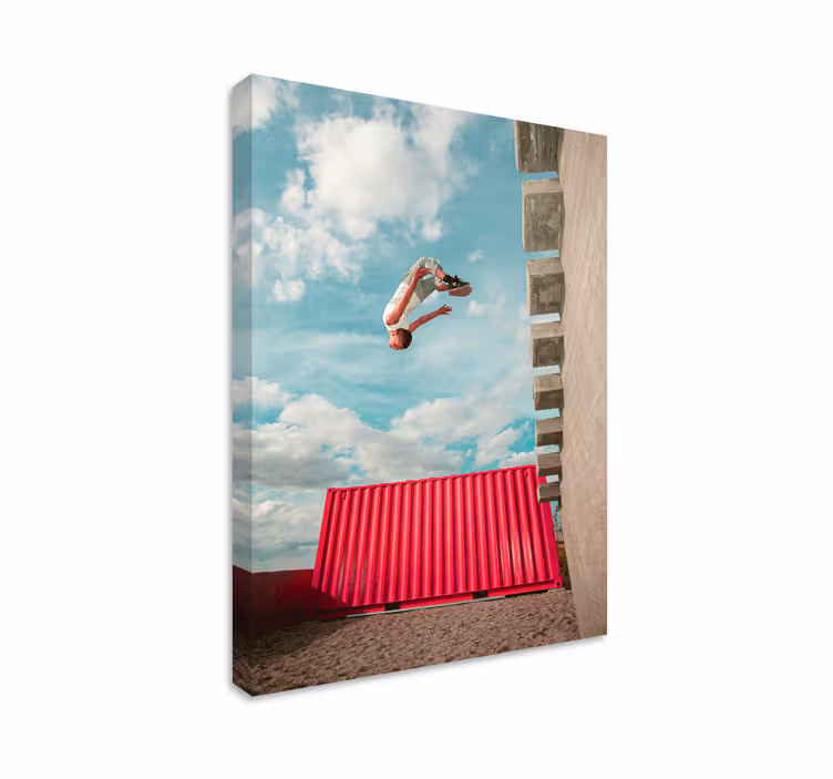 Cuadro de fotografía haciendo parkour - TenVinilo