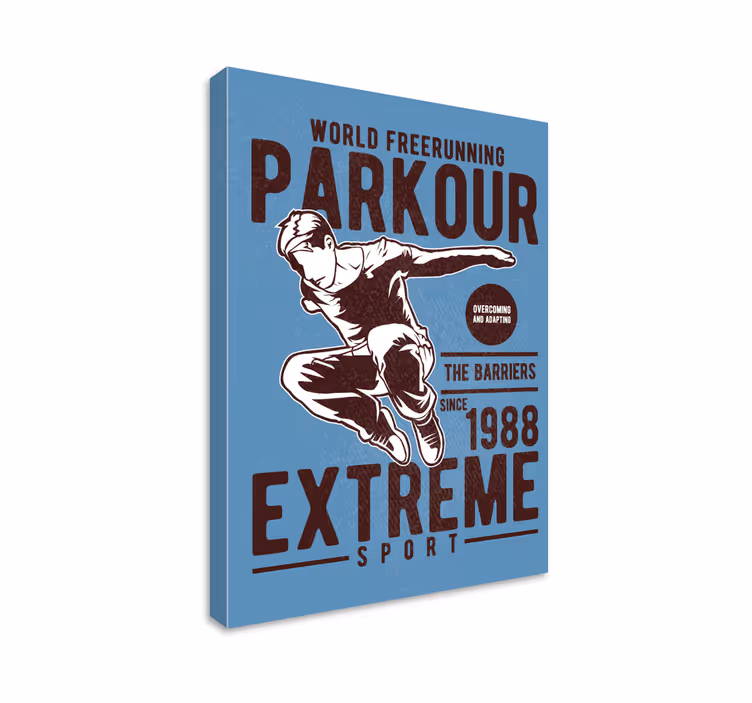 Cuadro parkour de estilo vintage - TenVinilo